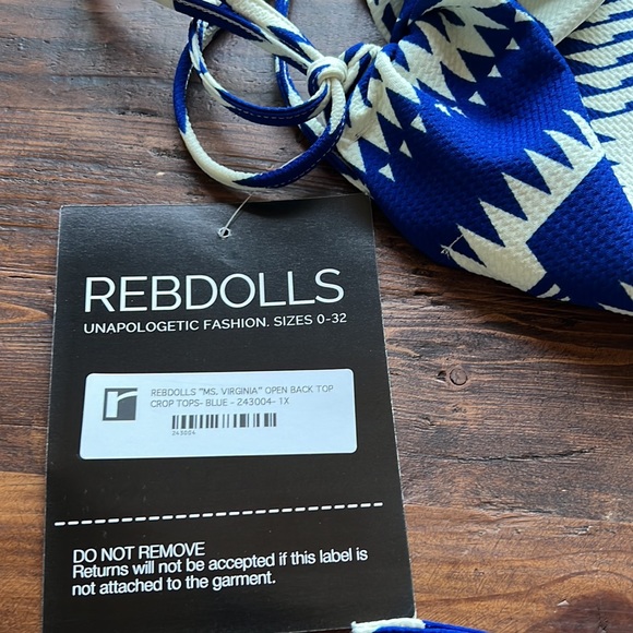 Rebdolls 1X “Ms. Virginia” Blue & White Skater Skirt Set - Picture 4 of 13